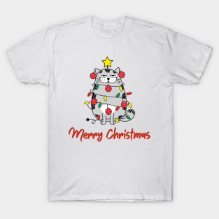 FUNNY CAT Merry Christmas! Kitty T-Shirt